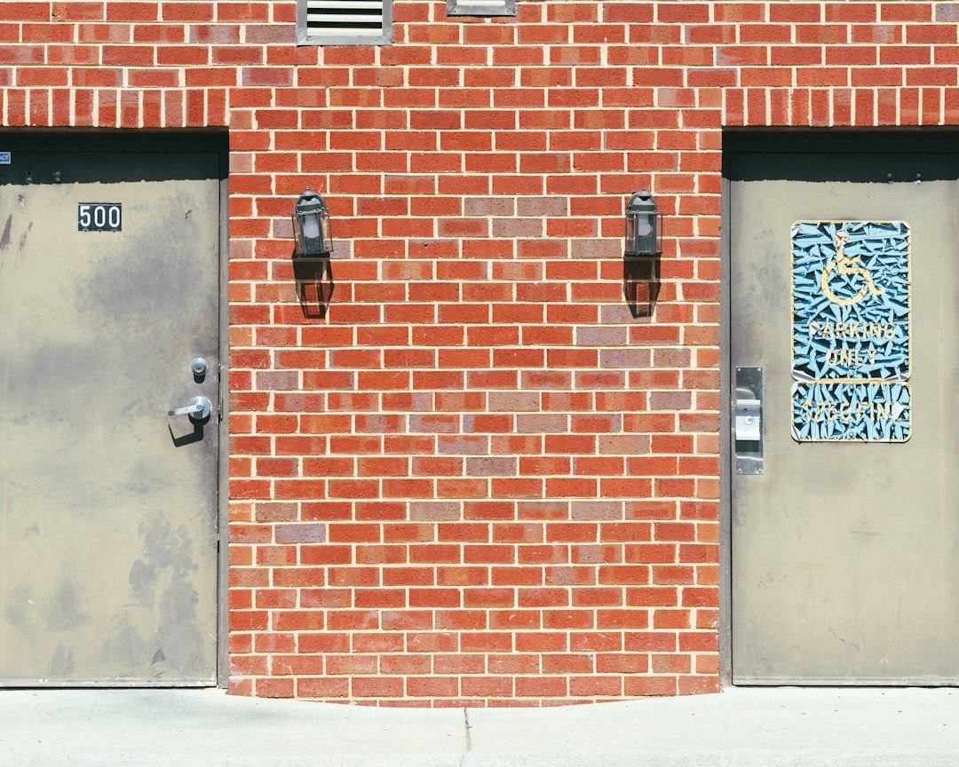 Modern secure building entrance for video intercom and door entry